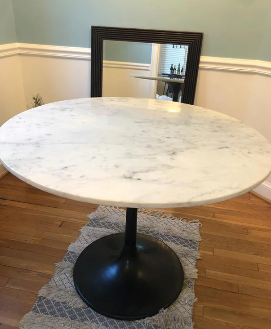 40 " Zaha Round Marble Top Dining Table - Carolina Chair & Table