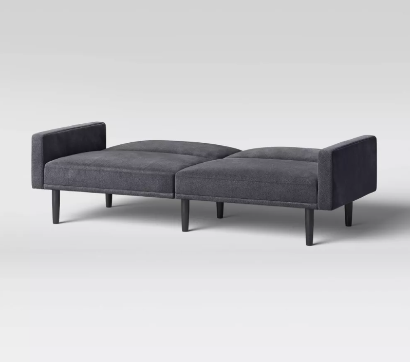 Room Essentials™ Futon Sofa with Arms Charcoal Gray