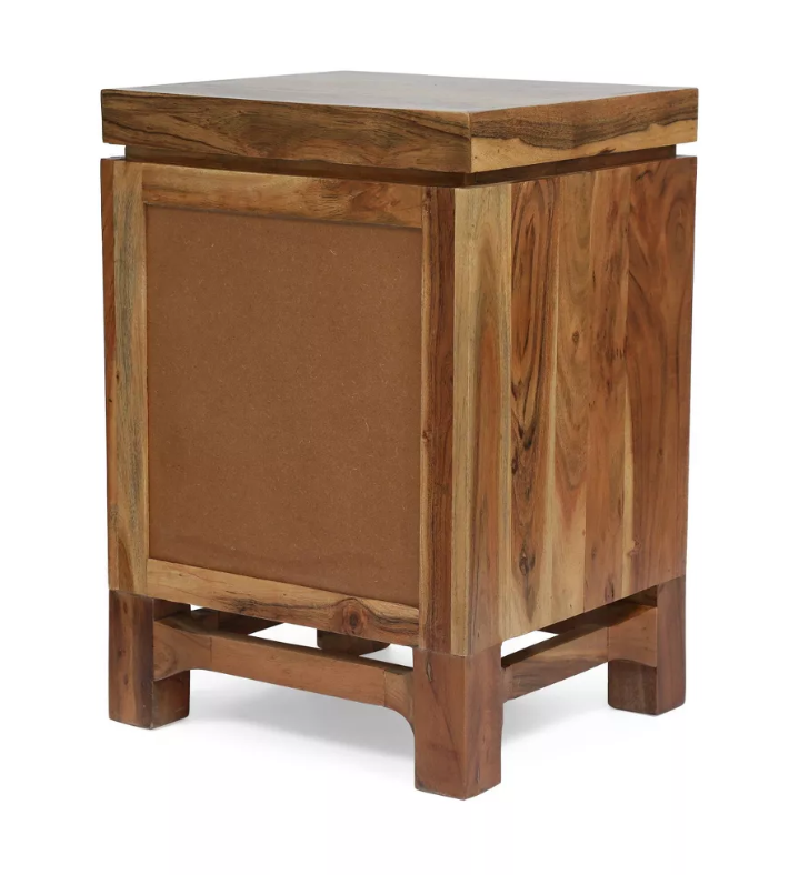 Wadley Boho Handcrafted Acacia Wood Nightstand Natural - Christopher Knight Home
