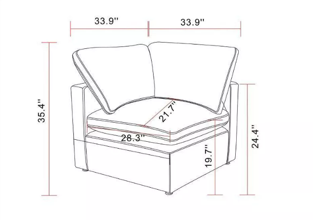 Allandale Modular Sectional Sofa Corner Cream by Threshold
