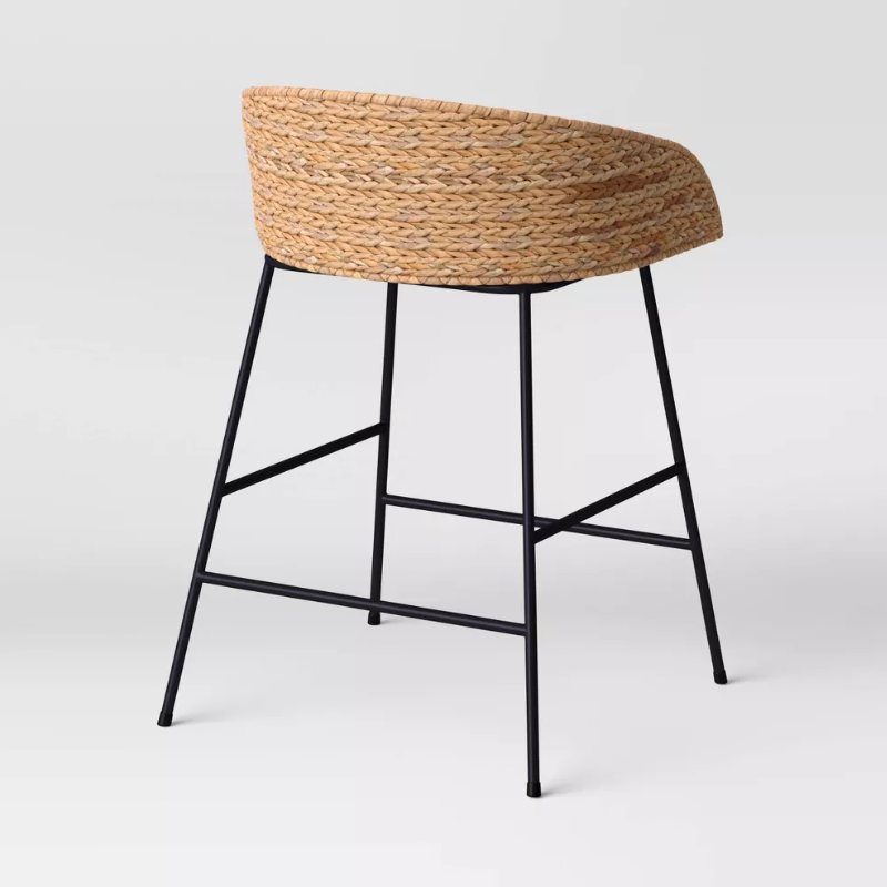Landis Woven Backed Counter Height Barstool with Cushion - Threshold