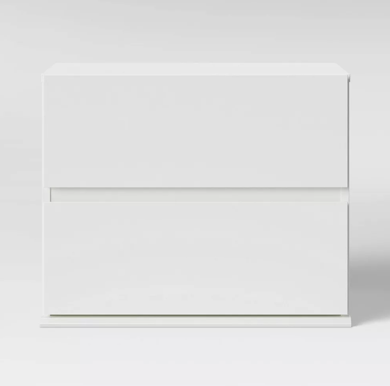 2 Drawer Modular Nightstand White - Room Essentials