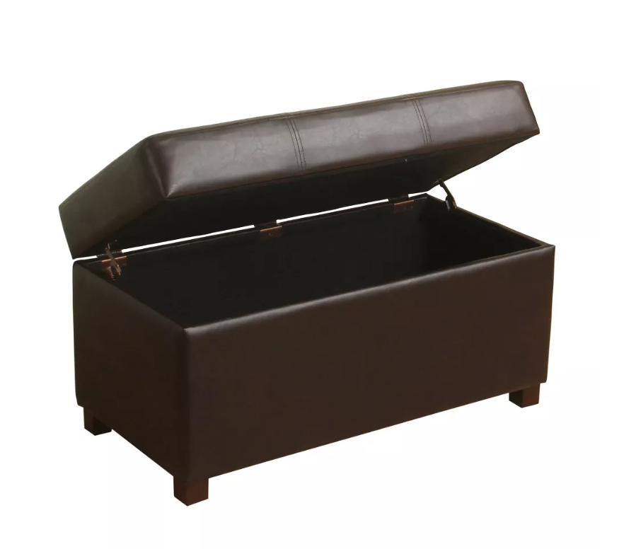 Essex Double Storage Ottoman Chocolate - Threshold