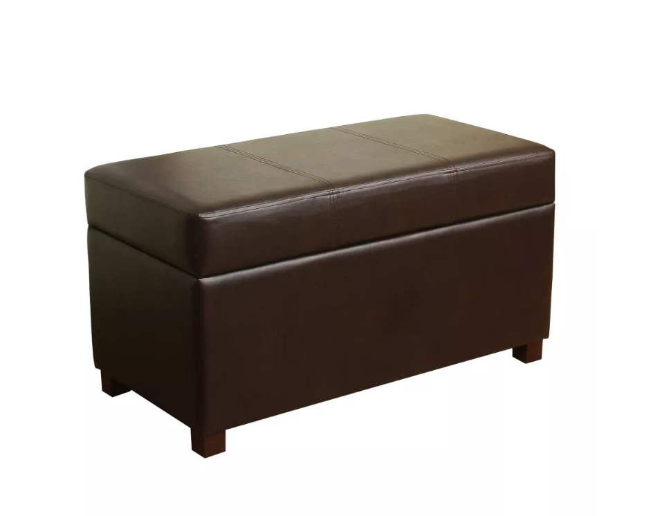 Essex Double Storage Ottoman Chocolate - Threshold