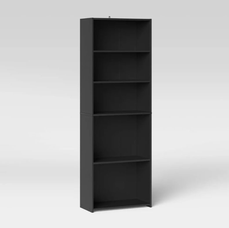 5 Shelf Bookcase Black - Room Essentials