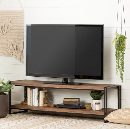Gimetri TV Stand for TVs up to 65" Rustic Bamboo - South Shore