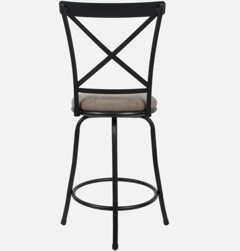 Karson Adjustable Height X Barstool Gunmetal - Holli Furniture