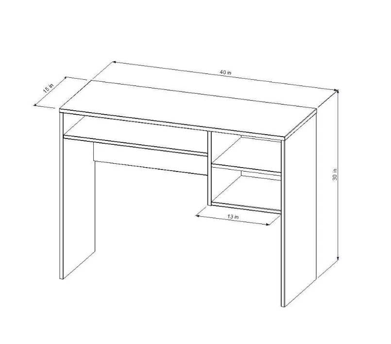 Student Writing Desk with Storage White - Room Essentials