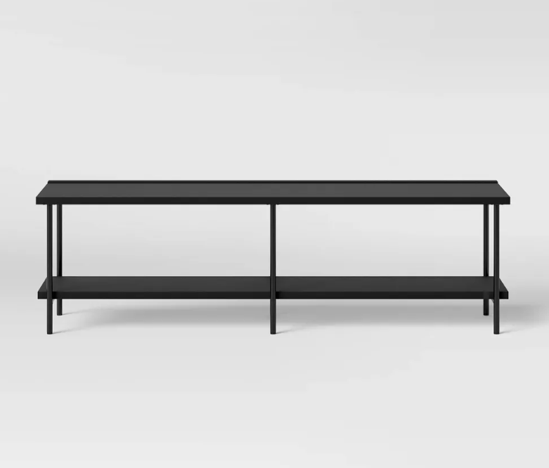 Wood and Metal TV Stand for TVs up to 60" Black - Room Essentials
