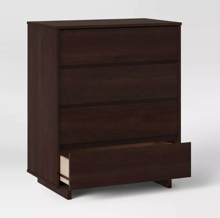 Modern 4 Drawer Dresser Espresso - Room Essentials