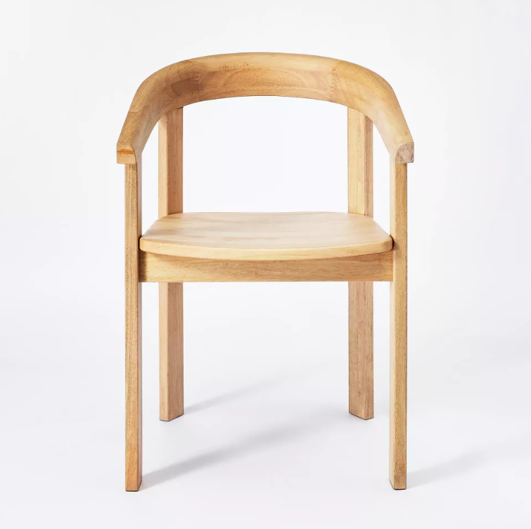 Terra Solid Wood Curved Back Dining Chair Natural - Threshold designed with Studio McGee