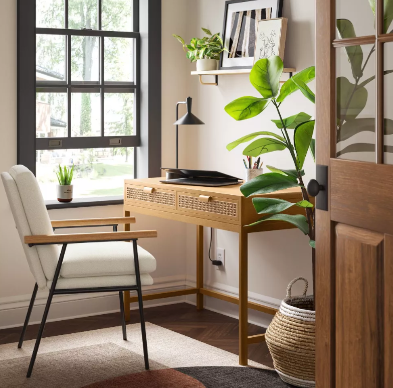 Minsmere Writing Desk with Drawers Brown - Threshold