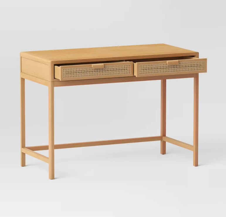 Minsmere Writing Desk with Drawers Brown - Threshold