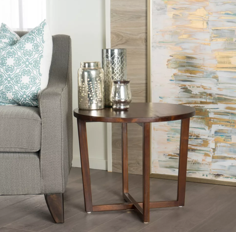 Tansy Small Accent Table - Wood - Rich Mahogany