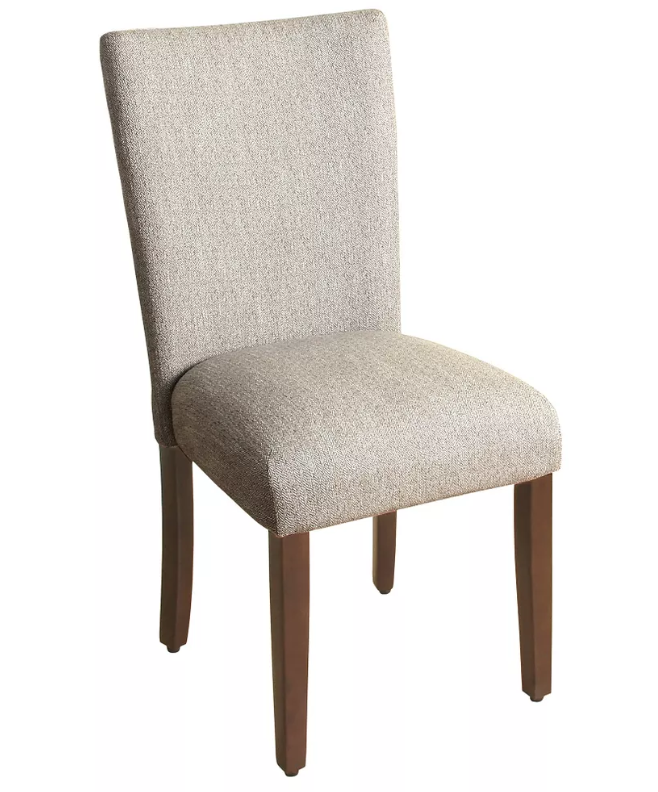 Parsons Chair with Espresso Leg Tweed - HomePop