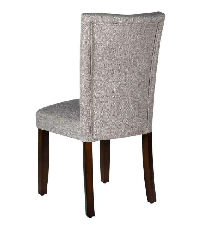 Parsons Chair with Espresso Leg Tweed - HomePop