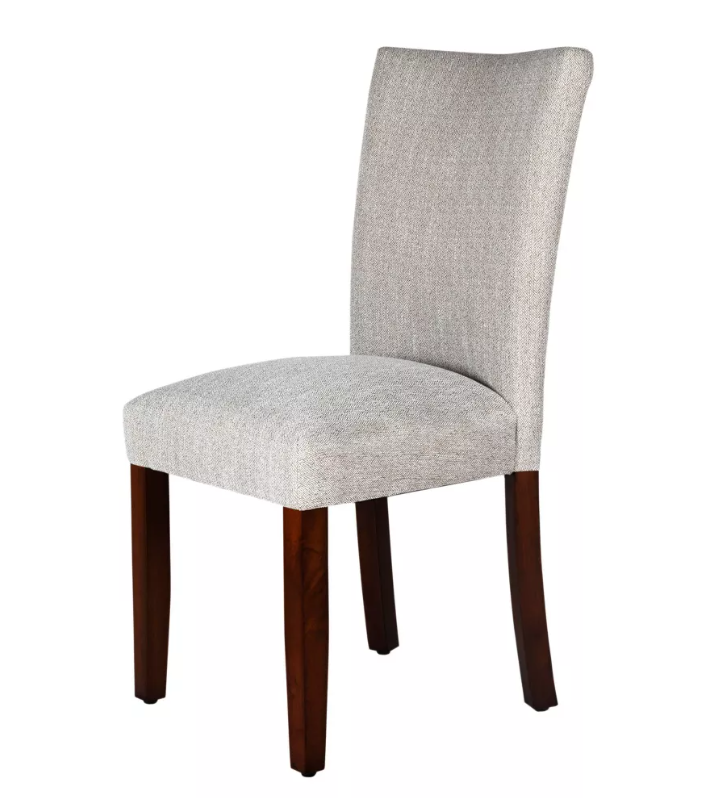 Parsons Chair with Espresso Leg Tweed - HomePop