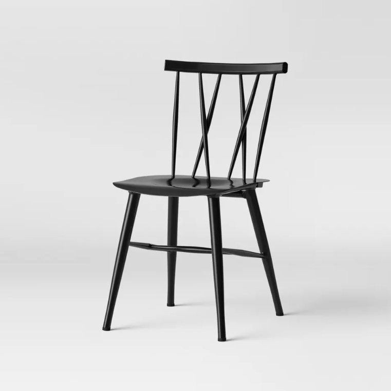 Becket Metal X Back Dining Chair 1