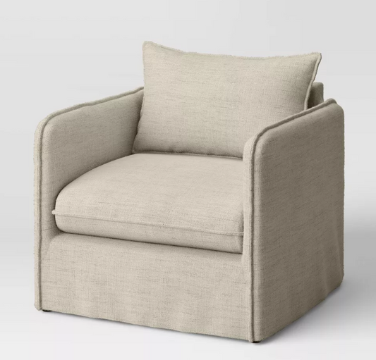 Berea Slouchy Lounge Chair with French Seams - Threshold