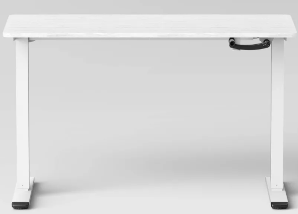 Loring Manual Height Adjustable Standing Desk White - Threshold™