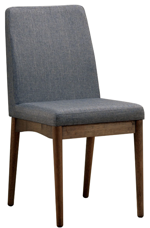 Set of 2 Mid Century Modern Side Chairs Gray - Benzara