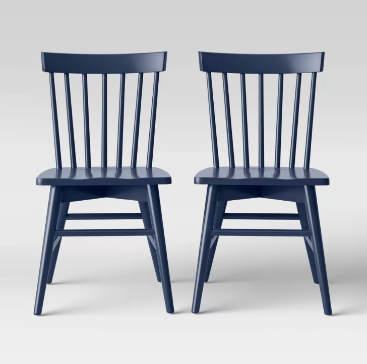 Set of 2 Windsor Dining Chair Dark Blue - Threshold