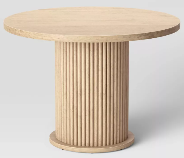 Trumbull Round Pedestal Dining Table with Fluted Base - Threshold™