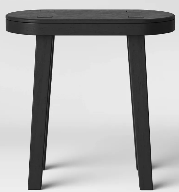 Woodland Carved Wood Accent Table - Black - Threshold™